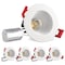 Luxrite 2 Inch LED Recessed Downlights 8W 600LM 5000K Bright White Dimmable 4-Pack LR23274-4PK - alternate 1